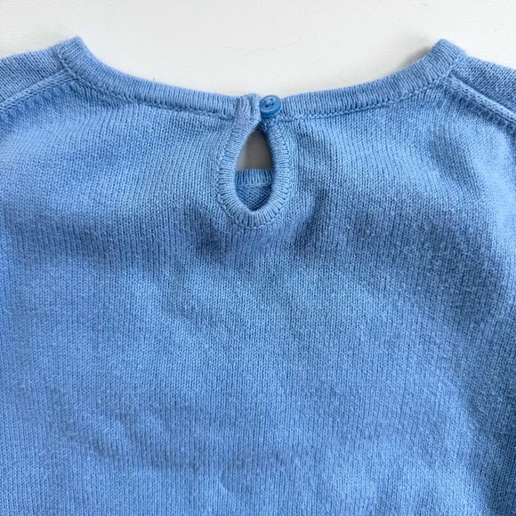 Janie and Jack Blue Floral Detail Girls Ruffle Sleeve Sweater Size 8 READ - Picture 11 of 11